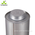 8oz small glue metal bottles with brush lids